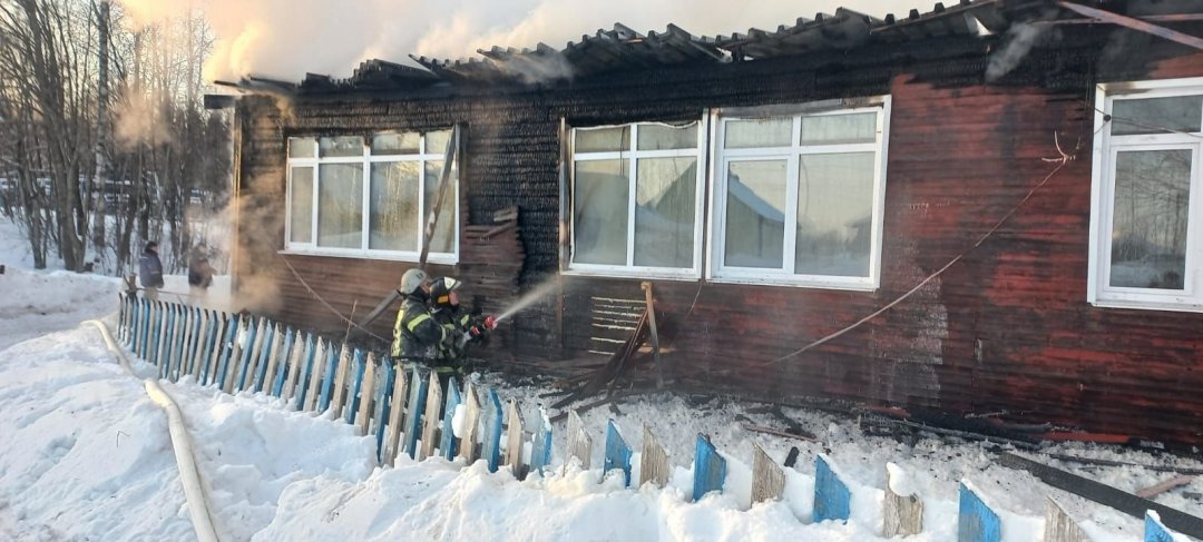 Пожар в школе с. Грива Койгородкого района локализован
